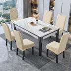 Genina Waterproof Chair Covers for Dining Room, Stretch Jacquard Dining Chair - Image 6