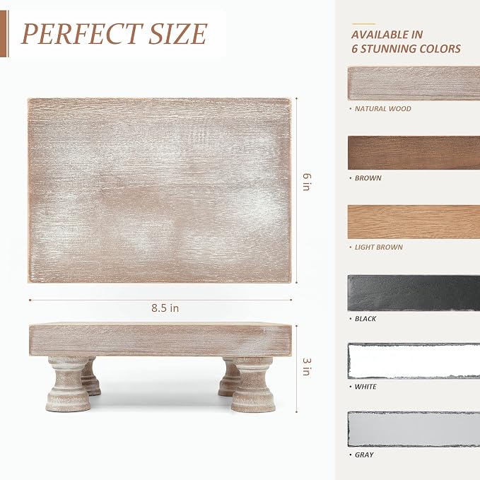 EOSAHR Farmhouse Riser for Room Decor : Decorative Pedestal Stand For Display - Image 2