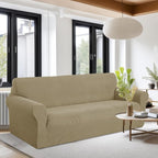 U-NICE HOME Oversized Stretch Couch Cover Slipcover, Sand | 3 Cushion Sofa - Image 2