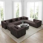 MONVANE Modular Sectional Sofa, Oversized 8 Seat Convertible U Shaped Couch - Image 6
