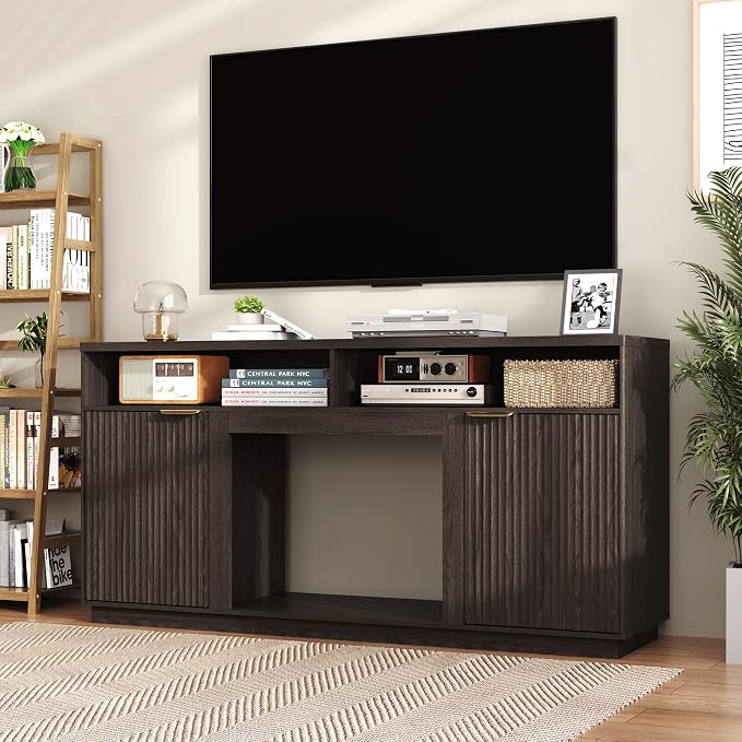 3-Piece Fluted Living Room Set Includes 2 Fluted Night Stand - Image 2