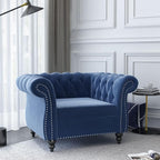 QHITTY 2 Piece Living Room Set, Sectional Chesterfield Sofa Chair Contemporary - Image 2