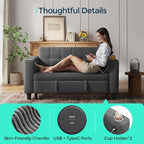 LINSY 54" Pull Out Couch with Charging Station - Image 6
