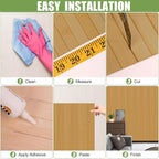 2 Pack Bamboo Wall Panel for Interior Wall Decor, Renewable Pole Wrap - Image 5