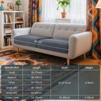 Hokway Stretch Individual Couch Cushion Slipcovers Reversible Cushion Protector - Image 3