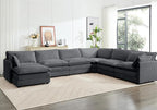 ROWHY 150'' Modular Sectional Corner Cloud Couch, 7 Seater Sofa Big Comfy - Image 7
