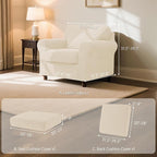 SUBRTEX 3 Pieces Stretch Sofa Slipcover Sets Couch Cover Sets Backrest Cushion - Image 3