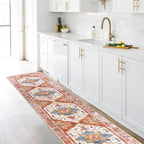 Yamaziot Washable Runner Rug, 2x10 Non-Slip Boho Hallway Kitchen Rug | Stain - Image 4