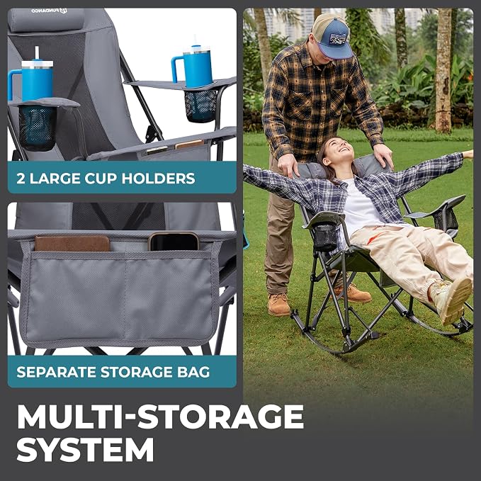 FUNDANGO Oversized Rocking Camping Chair - Image 5