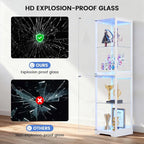 Glass Display Cabinet with Doors, Bookcase - Image 6