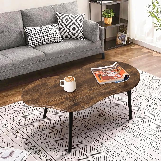 Small Coffee Table Cloud Shape Coffee Table Industrial Coffee Tables Wood - Image 2