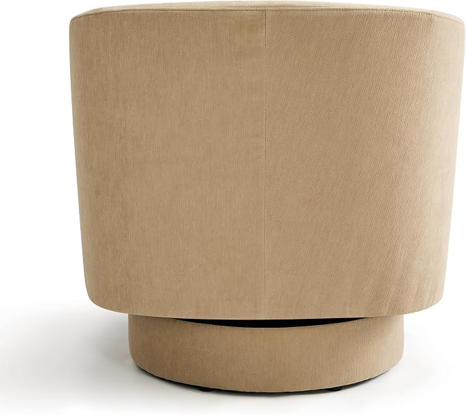Swivel Barrel Accent Chair, Round Chenille Fabric Living Room Arm Chairs - Image 7