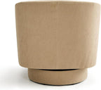Swivel Barrel Accent Chair, Round Chenille Fabric Living Room Arm Chairs - Image 7