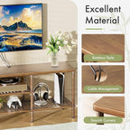 Amazer Bamboo TV Stand for 60 65 Inch TV, Entertainment Center - Image 3