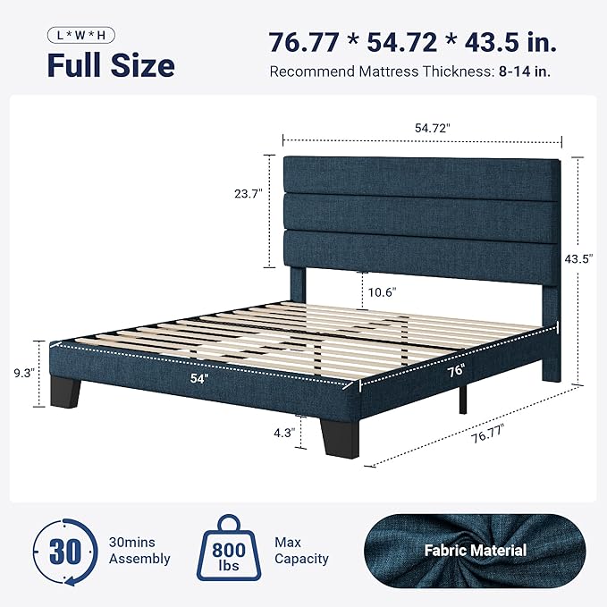 Allewie Full Size Platform Bed Frame - Image 2