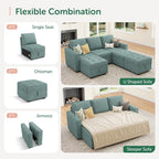HONBAY Modular Sectional Couch Sleeper Sofa Bed - Image 4