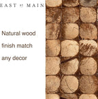 East at Main Round Brown Coconut Shell Side Table - Image 4