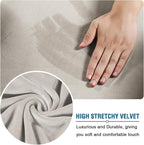 H.VERSAILTEX Modern Velvet Plush 4 Piece High Stretch Sofa Slipcover Sofa Cover - Image 5