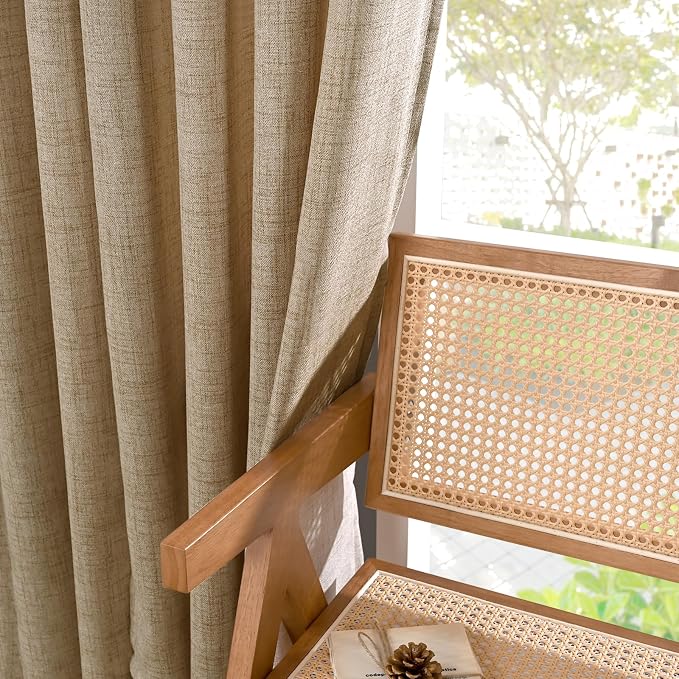 YoungsTex Toffee Linen Curtains 63 Inches Long - Image 8