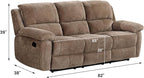 Betsy Furniture Modern Fabric Recliner Sofa Set, Loveseat w/Console, Recliner - Image 2
