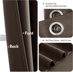MIULEE Blackout Curtains for Bedroom 2 Panels 40"x45" Long Chocolate Brown | - Image 4