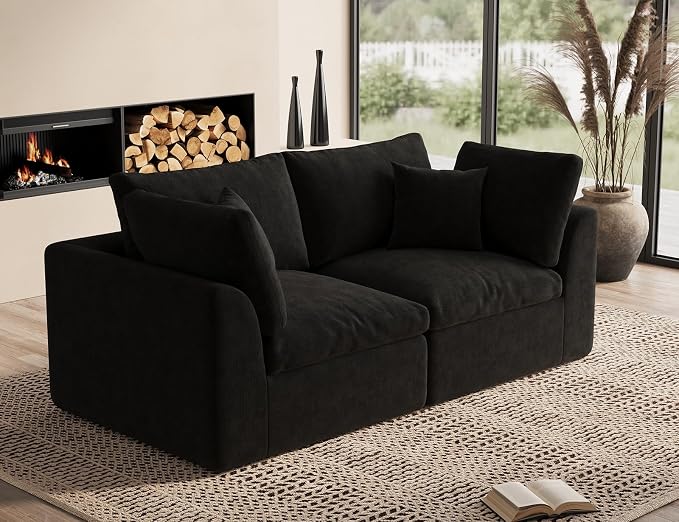 ohllob 78.9" Loveseat Sofa, Cloud Boneless Couches by Ohllob