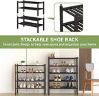 ROMGUAR CRAFT 4 Tier Bamboo Shoe Rack - Image 4