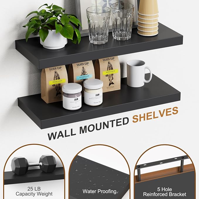 Bellsal Floating Shelves for Wall, Living Room, Bathroom Storage, Book Shelf - Image 6