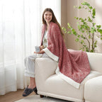 Snuggle Sac Christmas Red Blanket Twin Size, Ultra Soft Warm Fuzzy Knit Blanket - Image 6