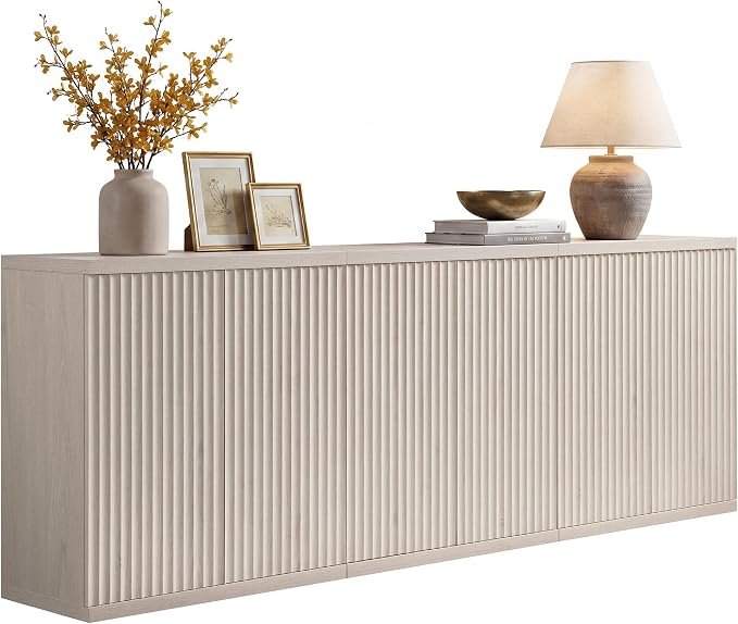 SICOTAS Buffet Cabinet with Storage Accent Sideboard Modern Credenza with Doors by SICOTAS