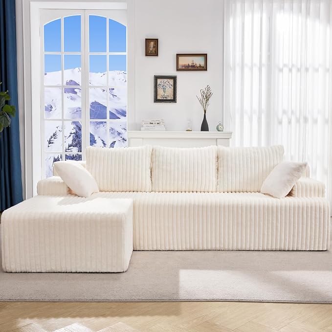 Modular Sectional Sofa Couches L-Shape Couch 3 Seat Modular Sofa Memory Foam by YourHomeDeservesMore