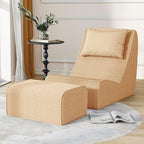 Giant Bean Bag Chair for Adults, Corduroy Chaise Lounge by SnugSofeeFoamSofa
