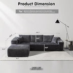 ovios 104" Cloud Boneless Couch - Image 2