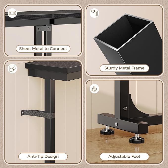 Huuger 39.4 Inch Behind Couch Table - Image 9