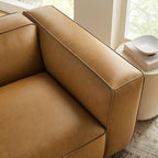 Modway Auren Vegan Leather Right Modular Armchair in Camel - Image 5