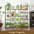 Bamworld Large Plant Shelf Indoor Plant Shelf Outdoor Tall Wood Plant Holder - Image 6