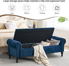 Storage Bench for Bedroom, Velvet 67" End of Bed Bench, King Size Bench - Image 4