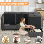 WUTUTUEE 83”Modular Convertible L Shaped Couch Set - Image 4