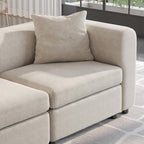 Guyii Modern 108.66" Long Oversized 3-Seat Velvet Convertible Sectional Sofa - Image 8