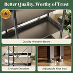 Huuger 5 Tier Bookshelf, Display Bookshelf - Image 8