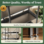 Huuger 6 Tier Bookshelf, Display Bookshelf - Image 5