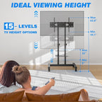 Rfiver Mobile TV Cart Rolling TV Stand - Image 2