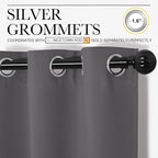 NICETOWN Grey Blackout Curtain Panels - Image 5