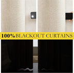 NICETOWN Linen Blackout Curtains 45" Long - Image 2