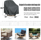 Outdoor Swivel Lounge Chair Cover 4 Pack, Waterproof Heavy Duty Outdoor Chair - Image 2