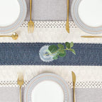 FEXIA Boho Blue Table Runner 108 Inches Long - Image 6
