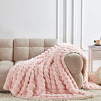 60x80 Inches Ultra-Soft Fuzzy Faux Fur Plush Twin Size Blanket - Image 2