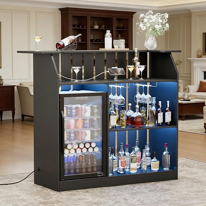 U-Shape Bar Table, Home Bar Unit by VAXZOFI