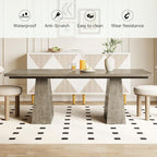 LITTLE TREE Dining Table for 6 People, Wooden Table, Rectangle Furniture - Image 7