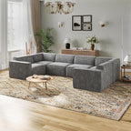 Novilla 134" Modular Sectional Sofa, No Assembly Cloud Sectional Couch by Novilla